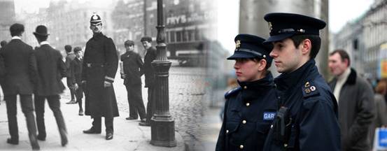 Image of Irish policing past and present Image of Irish policing past and present
